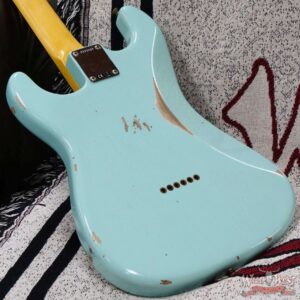 Fender Custom Shop 1962 Stratocaster Hardtail Hand-Wound Pickups AAA Dark Rosewood Slab Board Relic Surf Green 6.95 LBS - Image 11