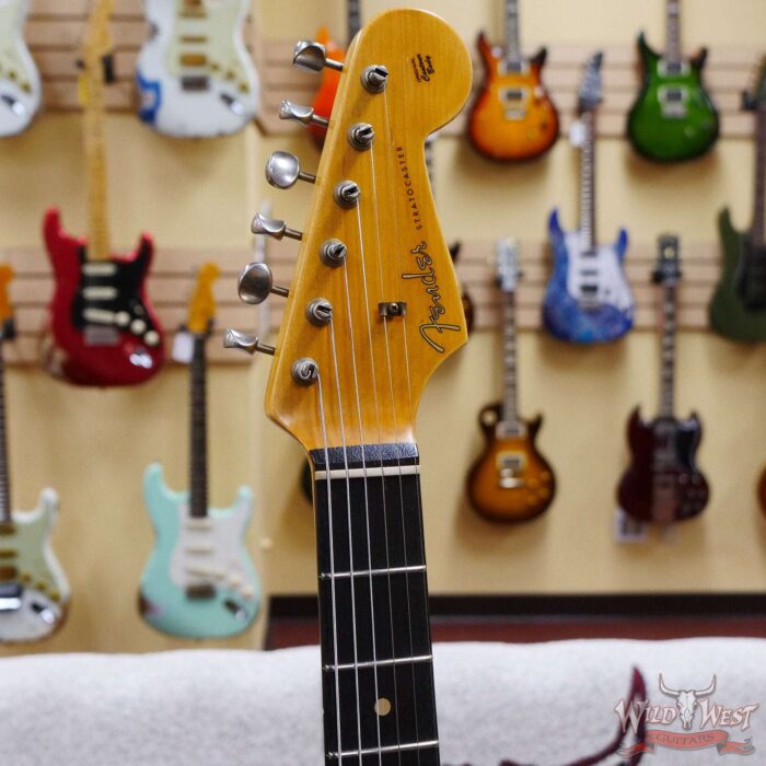 Fender Custom Shop 1962 Stratocaster Hardtail Hand-Wound Pickups AAA Dark Rosewood Slab Board Relic Vintage White 6.70 LBS - Image 7