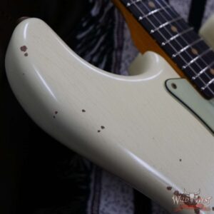 Fender Custom Shop 1962 Stratocaster Hardtail Hand-Wound Pickups AAA Dark Rosewood Slab Board Relic Vintage White 6.70 LBS - Image 9