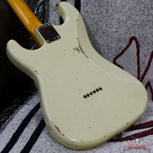 Fender Custom Shop 1962 Stratocaster Hardtail Hand-Wound Pickups AAA Dark Rosewood Slab Board Relic Vintage White 6.70 LBS - Image 12