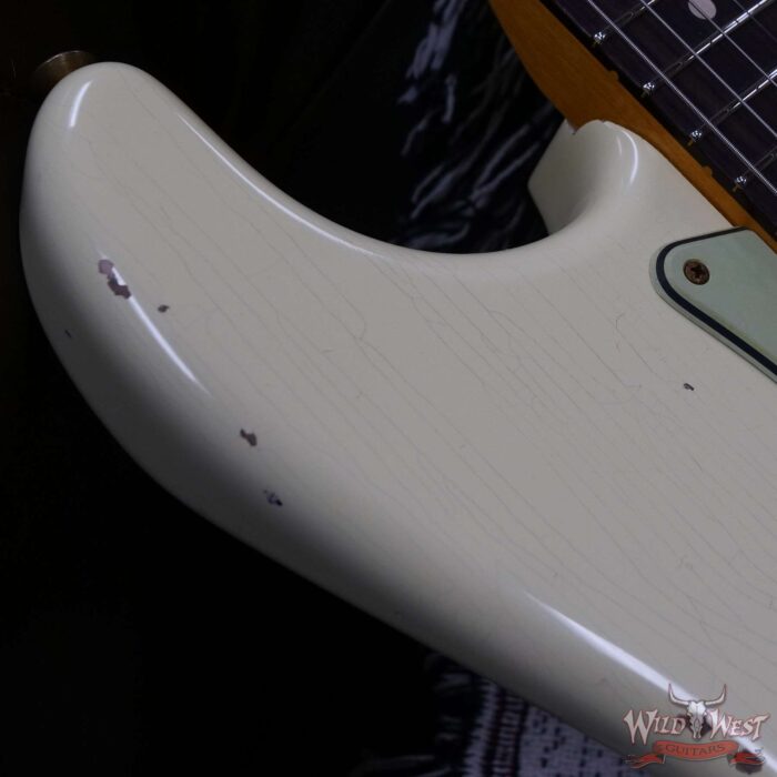 Fender Custom Shop 1962 Stratocaster Hand-Wound Pickups AAA Dark Rosewood Slab Board Relic Vintage White - Image 9