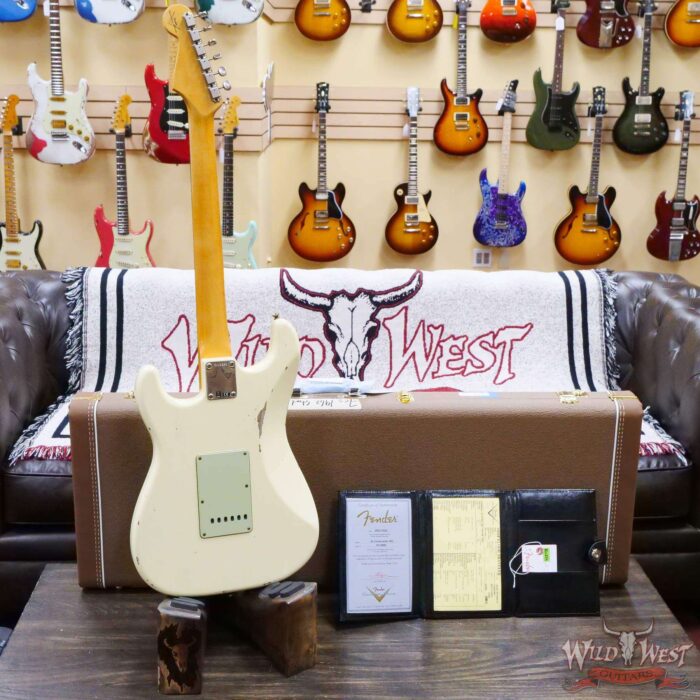 Fender Custom Shop 1962 Stratocaster Hand-Wound Pickups AAA Dark Rosewood Slab Board Relic Vintage White - Image 10