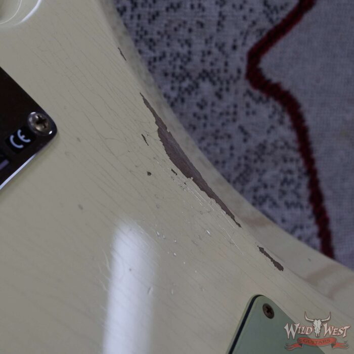 Fender Custom Shop 1962 Stratocaster Hand-Wound Pickups AAA Dark Rosewood Slab Board Relic Vintage White - Image 13