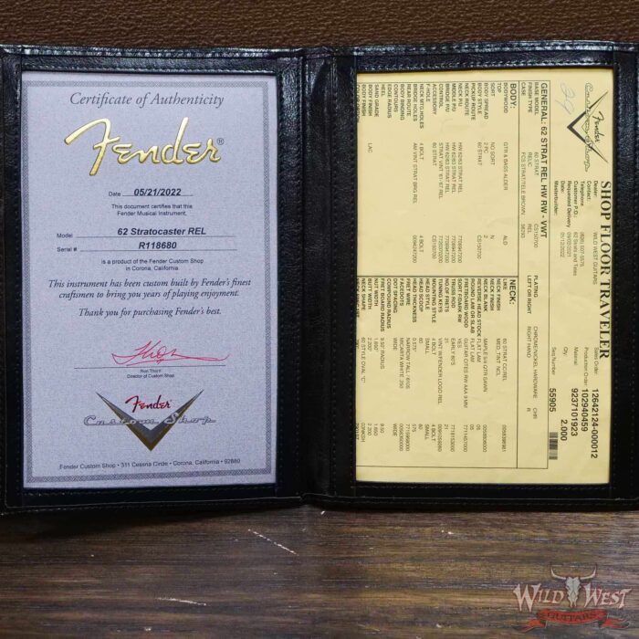 Fender Custom Shop 1962 Stratocaster Hand-Wound Pickups AAA Dark Rosewood Slab Board Relic Vintage White - Image 14