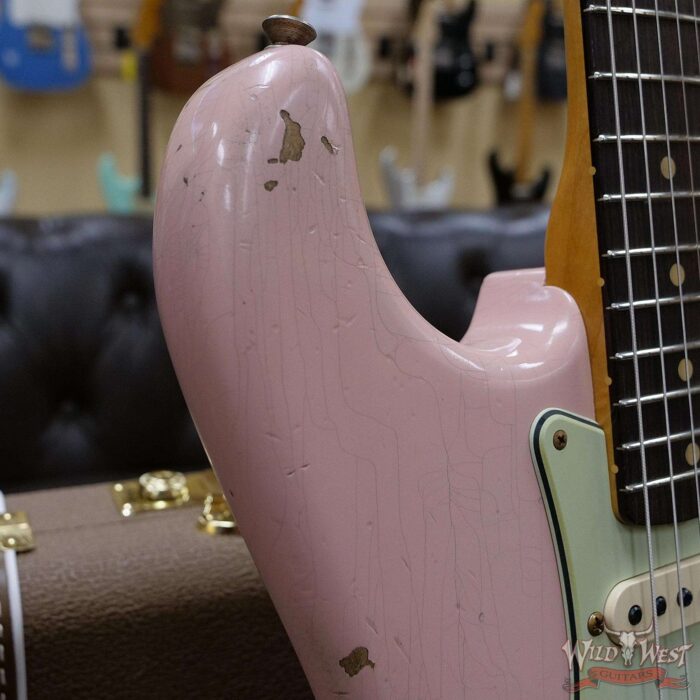 Fender Custom Shop 1962 Stratocaster Relic AAA Rosewood Board with Quartersawn Maple Neck Shell Pink - Image 9
