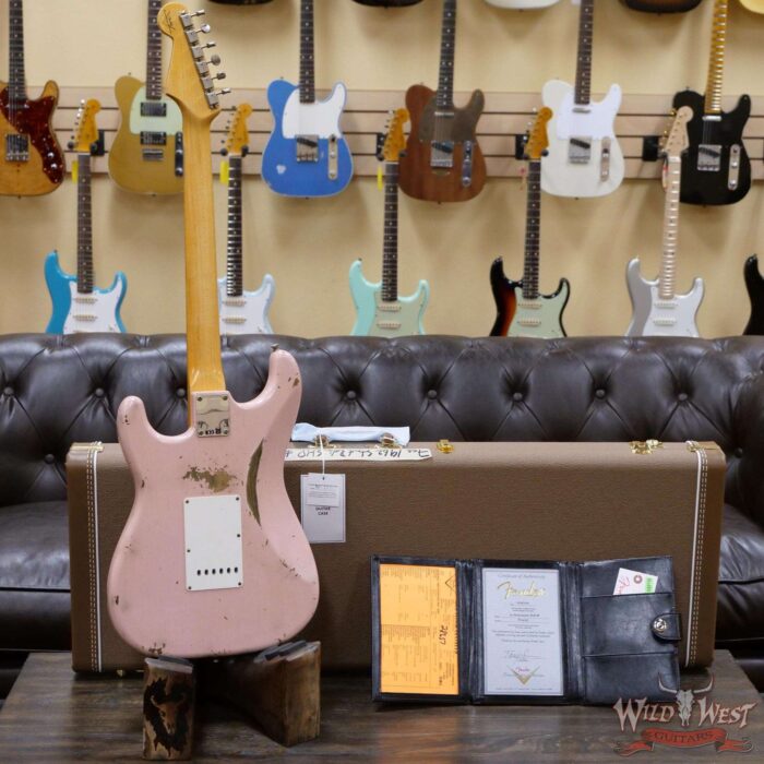 Fender Custom Shop 1962 Stratocaster Relic AAA Rosewood Board with Quartersawn Maple Neck Shell Pink - Image 10