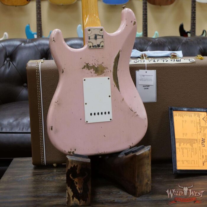 Fender Custom Shop 1962 Stratocaster Relic AAA Rosewood Board with Quartersawn Maple Neck Shell Pink - Image 12