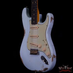 Fender Custom Shop 1962 Stratocaster Relic AAA Rosewood Board with Quartersawn Maple Neck Aged Sonic Blue - Image 2