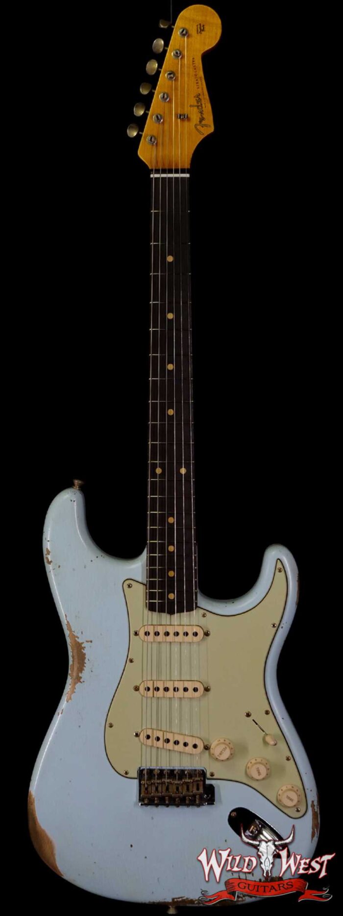 Fender Custom Shop 1962 Stratocaster Relic AAA Rosewood Board with Quartersawn Maple Neck Aged Sonic Blue - Image 1