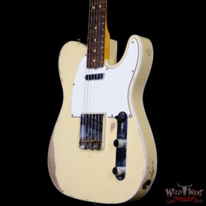 Fender Custom Shop 1962 Telecaster Custom Rosewood Slab Board Hand-Wound Pickups Relic Vintage White - Image 2