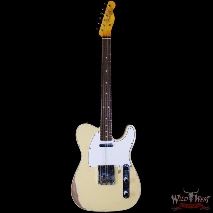 Fender Custom Shop 1962 Telecaster Custom Rosewood Slab Board Hand-Wound Pickups Relic Vintage White - Image 3