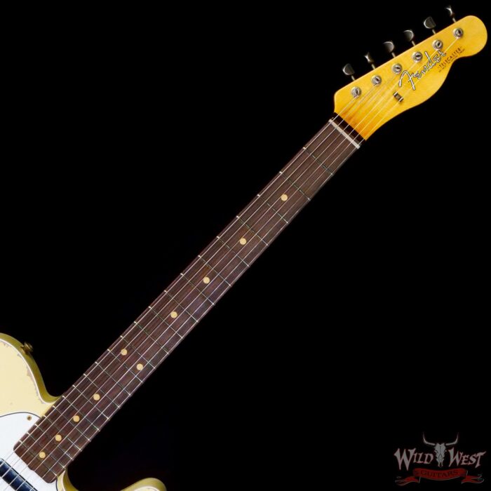 Fender Custom Shop 1962 Telecaster Custom Rosewood Slab Board Hand-Wound Pickups Relic Vintage White - Image 4