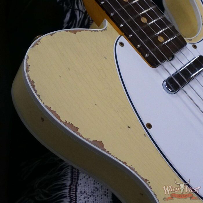 Fender Custom Shop 1962 Telecaster Custom Rosewood Slab Board Hand-Wound Pickups Relic Vintage White - Image 9