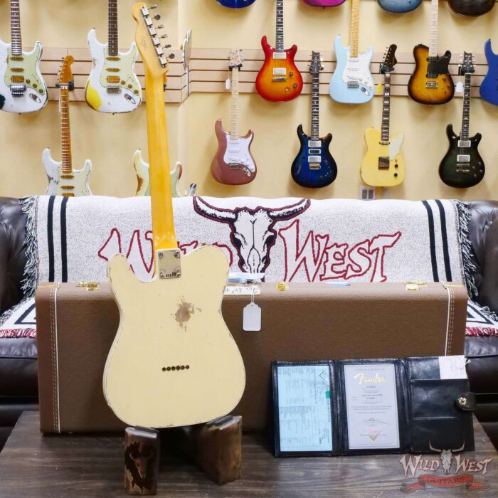 Fender Custom Shop 1962 Telecaster Custom Rosewood Slab Board Hand-Wound Pickups Relic Vintage White - Image 10
