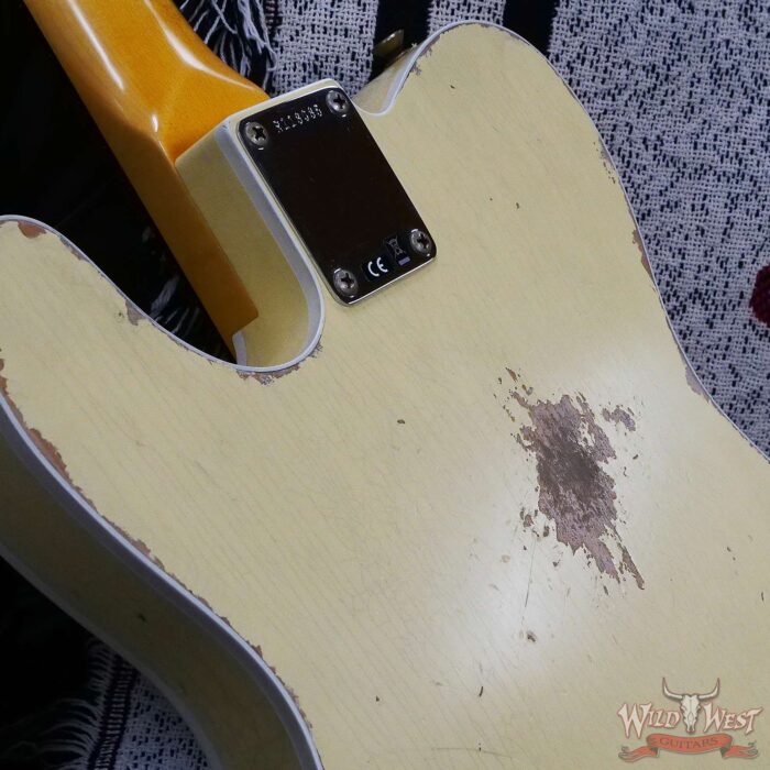 Fender Custom Shop 1962 Telecaster Custom Rosewood Slab Board Hand-Wound Pickups Relic Vintage White - Image 13
