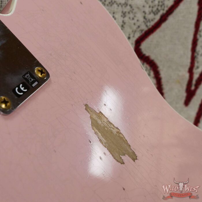Fender Custom Shop 1962 Telecaster Custom Rosewood Slab Board Hand-Wound Pickups Relic Shell Pink 7.30 lbs - Image 11