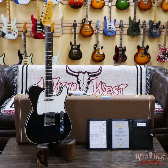 Fender Custom Shop 1962 Telecaster Custom Rosewood Slab Board Hand-Wound Pickups Relic Black - Image 6