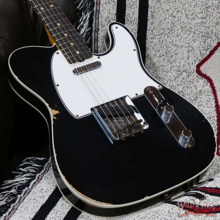 Fender Custom Shop 1962 Telecaster Custom Rosewood Slab Board Hand-Wound Pickups Relic Black - Image 8