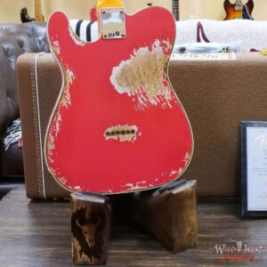 Fender Custom Shop 1962 Telecaster Custom Rosewood Slab Board Hand-Wound Pickups Heavy Relic Fiesta Red 7.30 lbs - Image 12