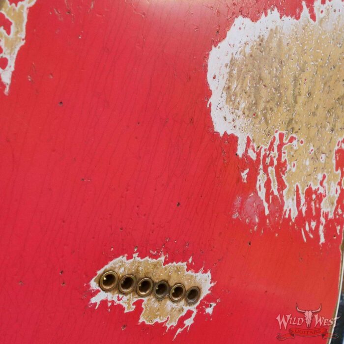 Fender Custom Shop 1962 Telecaster Custom Rosewood Slab Board Hand-Wound Pickups Heavy Relic Fiesta Red 7.30 lbs - Image 13