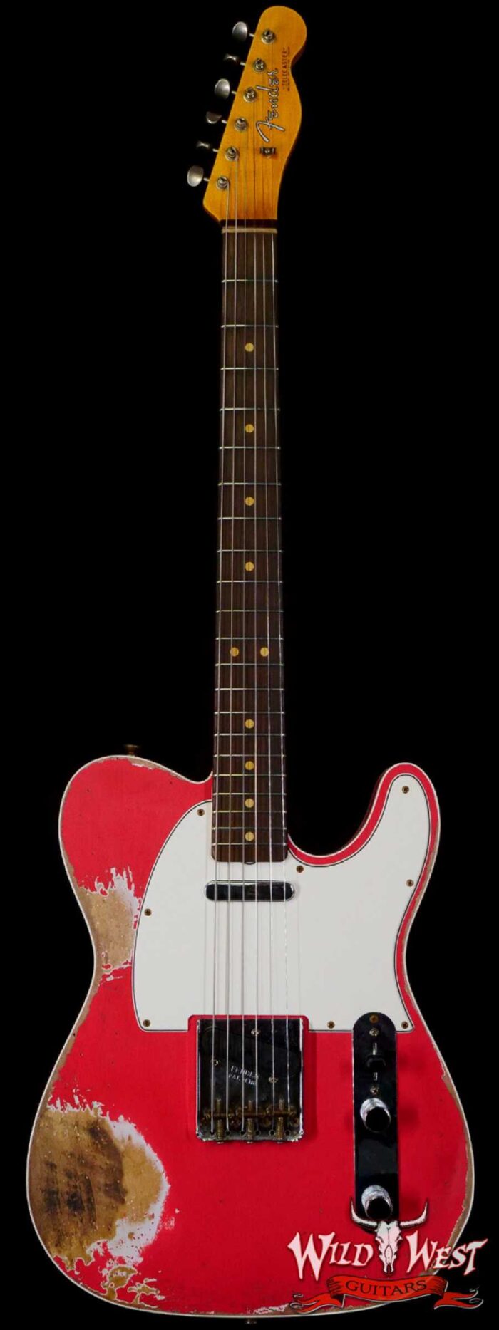 Fender Custom Shop 1962 Telecaster Custom Rosewood Slab Board Hand-Wound Pickups Heavy Relic Fiesta Red 7.30 lbs - Image 1