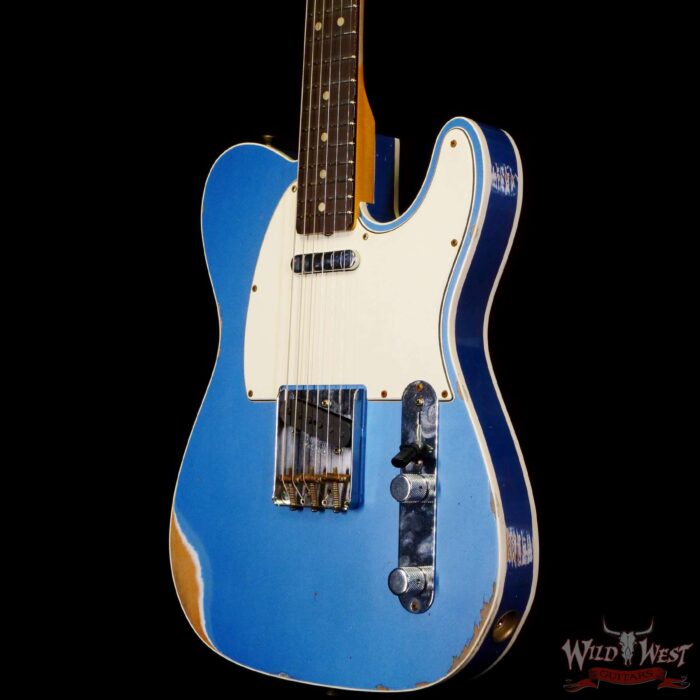 Fender Custom Shop 1962 Telecaster Custom Rosewood Slab Board Hand-Wound Pickups Relic Lake Placid Blue - Image 2
