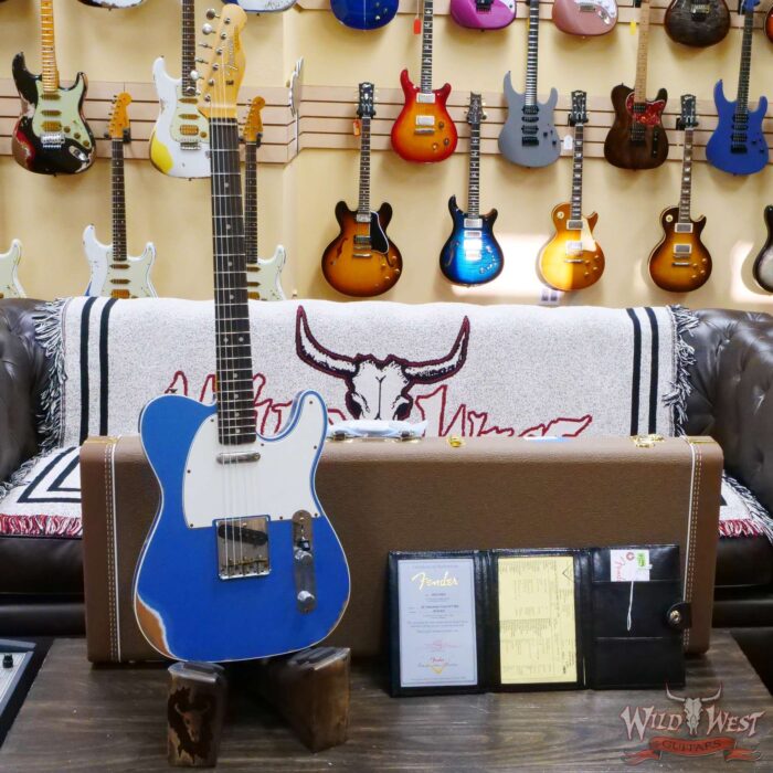 Fender Custom Shop 1962 Telecaster Custom Rosewood Slab Board Hand-Wound Pickups Relic Lake Placid Blue - Image 6