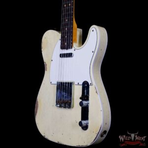 Fender Custom Shop 1962 Telecaster Custom Rosewood Slab Board Hand-Wound Pickups Heavy Relic Vintage White - Image 2