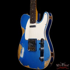 Fender Custom Shop 1962 Telecaster Custom Rosewood Slab Board Hand-Wound Pickups Heavy Relic Lake Placid Blue - Image 2
