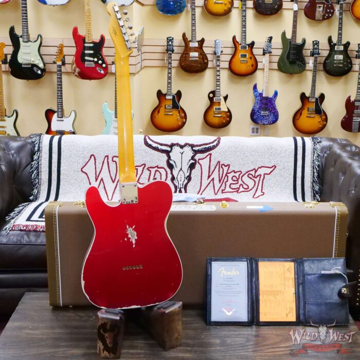 Fender Custom Shop 1962 Telecaster Custom Rosewood Slab Board Hand-Wound Pickups Relic Candy Apple Red - Image 9