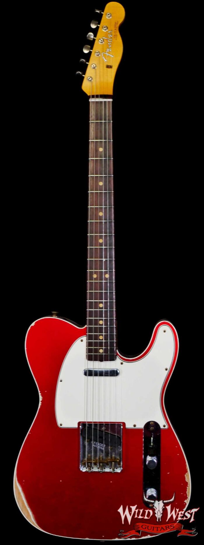 Fender Custom Shop 1962 Telecaster Custom Rosewood Slab Board Hand-Wound Pickups Relic Candy Apple Red - Image 1