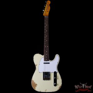 Fender Custom Shop 1962 Telecaster Custom Rosewood Slab Board Hand-Wound Pickups Heavy Relic Vintage White - Image 3
