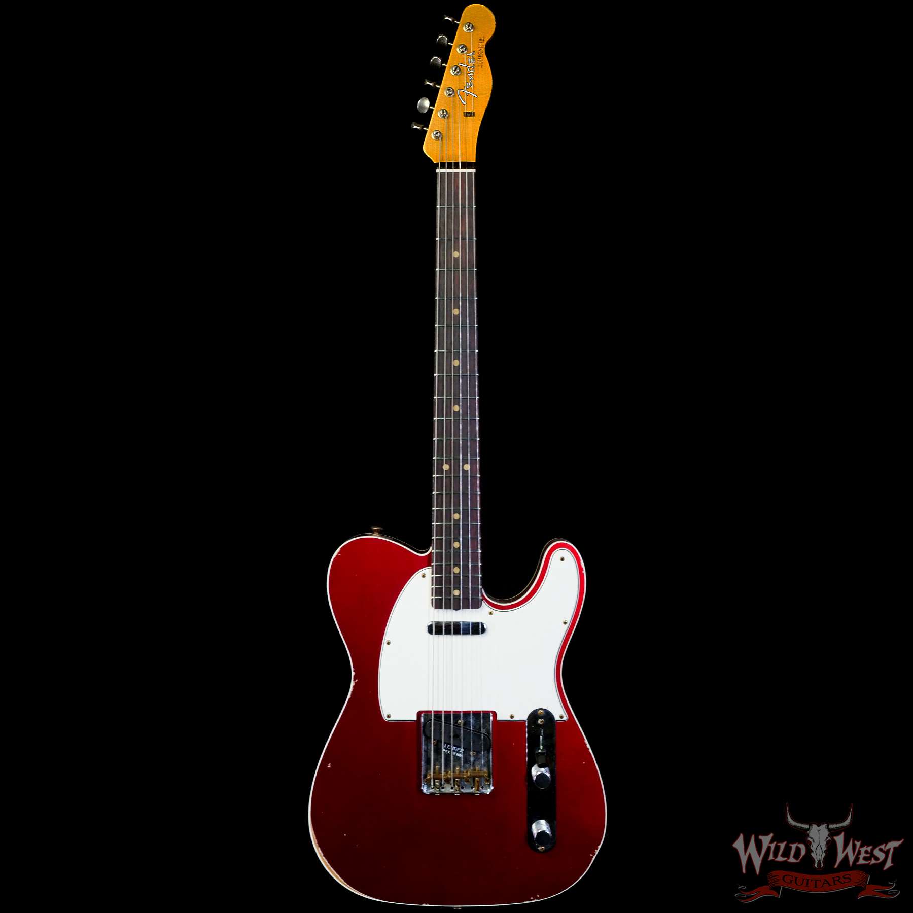 fendercs-1962telecst-r121673-c1__wwg.jpg Fender Custom Shop 1962 Telecaster Custom Rosewood Slab Board Hand-Wound Pickups Relic Candy Apple Red 7.20 lbs - Image 3