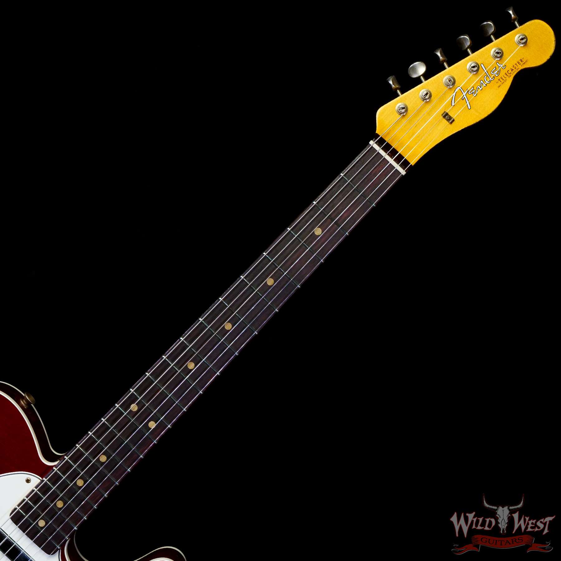 fendercs-1962telecst-r121673-c2__wwg.jpg Fender Custom Shop 1962 Telecaster Custom Rosewood Slab Board Hand-Wound Pickups Relic Candy Apple Red 7.20 lbs - Image 4
