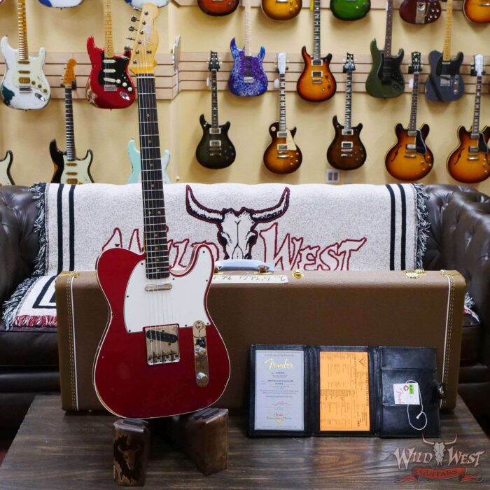 Fender Custom Shop 1962 Telecaster Custom Rosewood Slab Board Hand-Wound Pickups Relic Candy Apple Red 7.20 lbs - Image 6