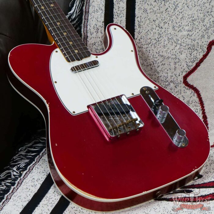 Fender Custom Shop 1962 Telecaster Custom Rosewood Slab Board Hand-Wound Pickups Relic Candy Apple Red 7.20 lbs - Image 8