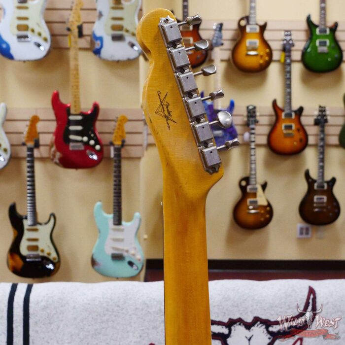 Fender Custom Shop 1962 Telecaster Custom Rosewood Slab Board Hand-Wound Pickups Relic Candy Apple Red 7.20 lbs - Image 10