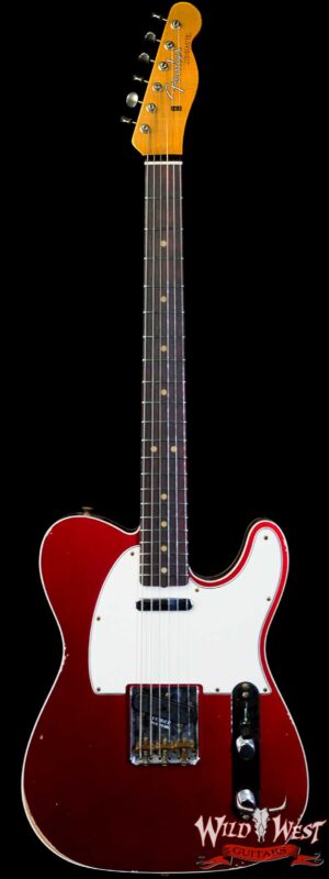 Fender Custom Shop 1962 Telecaster Custom Rosewood Slab Board Hand-Wound Pickups Relic Candy Apple Red 7.20 lbs