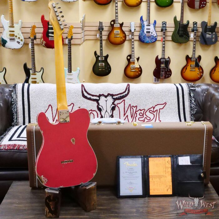 Fender Custom Shop 1962 Telecaster Custom Rosewood Slab Board Hand-Wound Pickups Relic Fiesta Red 7.10 lbs - Image 9