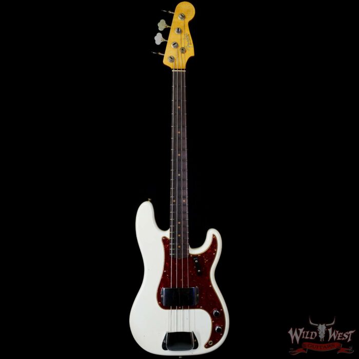 Fender Custom Shop 1963 Precision Bass P-Bass Journeyman Relic Aged Olympic White - Image 3