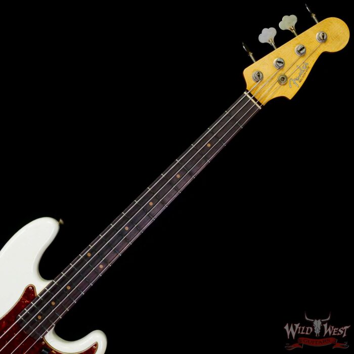 Fender Custom Shop 1963 Precision Bass P-Bass Journeyman Relic Aged Olympic White - Image 4