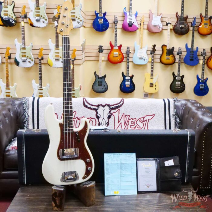 Fender Custom Shop 1963 Precision Bass P-Bass Journeyman Relic Aged Olympic White - Image 6
