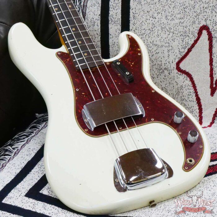 Fender Custom Shop 1963 Precision Bass P-Bass Journeyman Relic Aged Olympic White - Image 8