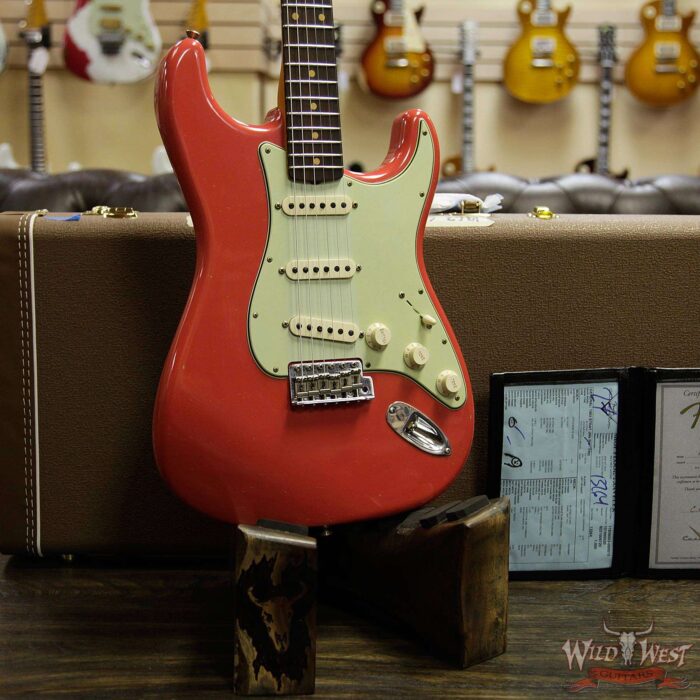 Fender Custom Shop 1963 Stratocaster Journeyman Relic with Dirty Neck AAA Rosewood Board Fiesta Red - Image 14