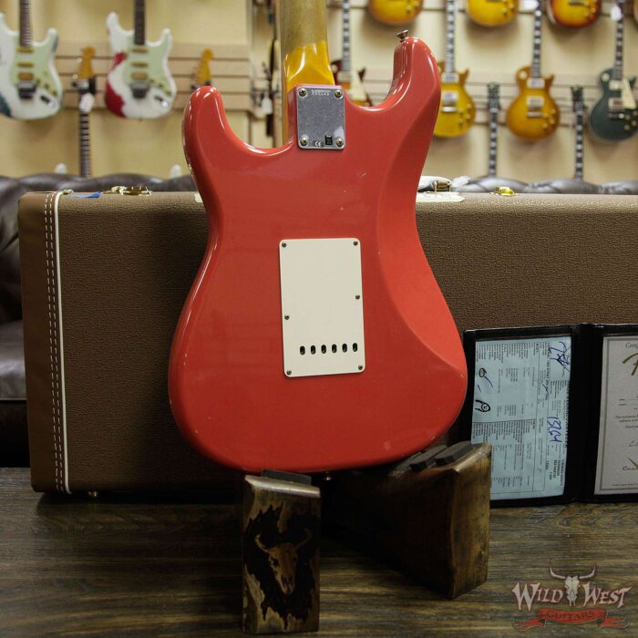 Fender Custom Shop 1963 Stratocaster Journeyman Relic with Dirty Neck AAA Rosewood Board Fiesta Red - Image 16