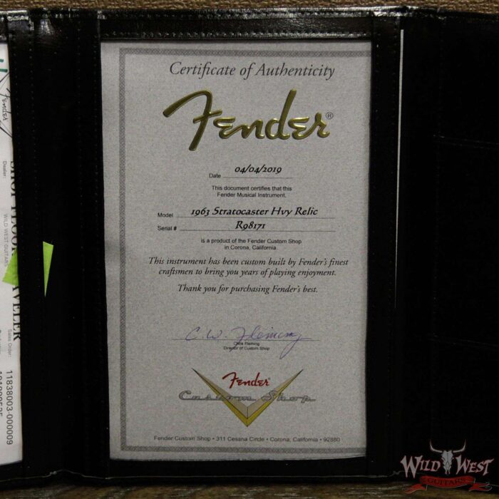 Fender Custom Shop 1963 Stratocaster Heavy Relic AAA Rosewood Fingerboard 3 Tone Sunburst - Image 17
