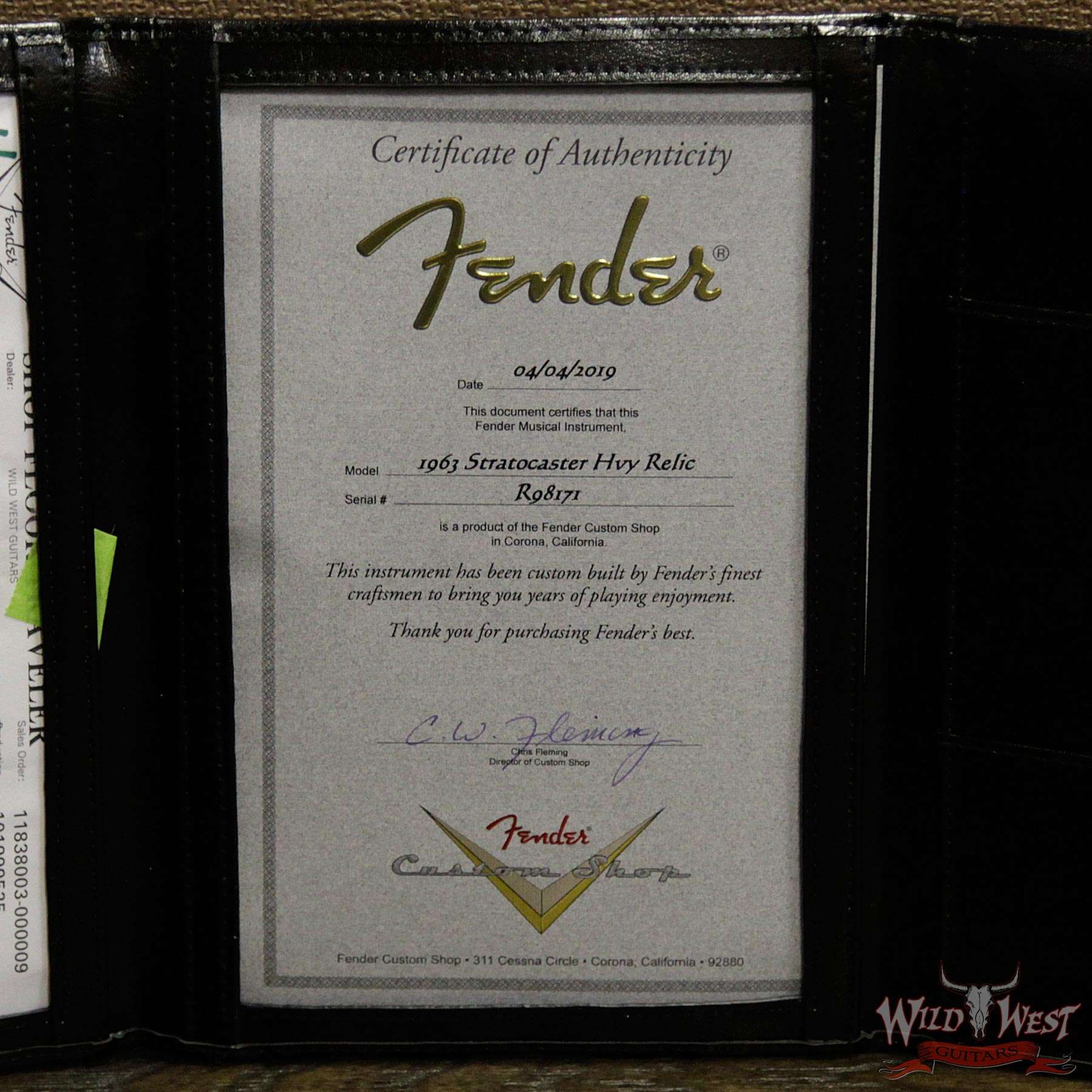 fendercs-1963-strathr-3ts-r98171-coa__wwg.jpg Fender Custom Shop 1963 Stratocaster Heavy Relic AAA Rosewood Fingerboard 3 Tone Sunburst - Image 17