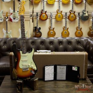 Fender Custom Shop 1963 Stratocaster Heavy Relic AAA Rosewood Fingerboard 3 Tone Sunburst - Image 11