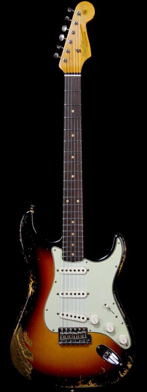 Fender Custom Shop 1963 Stratocaster Heavy Relic AAA Rosewood Fingerboard 3 Tone Sunburst