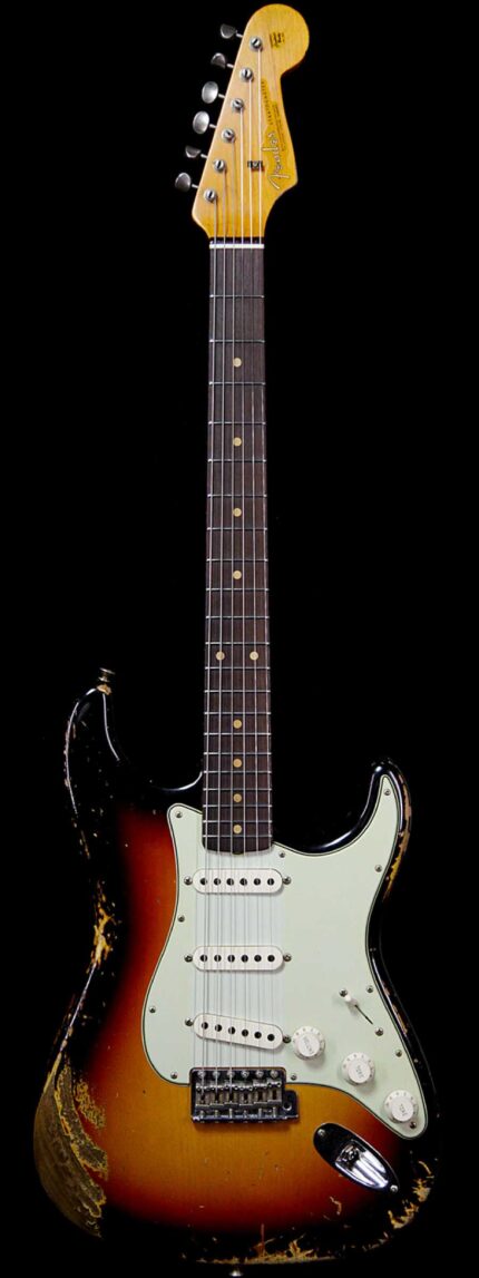 Fender Custom Shop 1963 Stratocaster Heavy Relic AAA Rosewood Fingerboard 3 Tone Sunburst